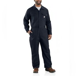 Carhartt FR Flame-Resistant Dark Blue Twill Coveralls Utility Boiler Suit 4XL